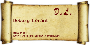 Dobozy Lóránt névjegykártya